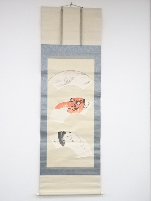 JAPANESE HANGING SCROLL / HAND PAINTED / TENGU